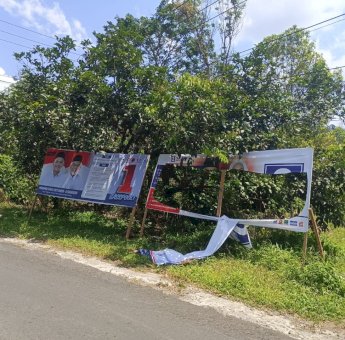 Tim 02 IAKAN Bantaeng Sayangkan Balihonya Dirusak, Minta KPU dan Bawaslu Tindak Tegas