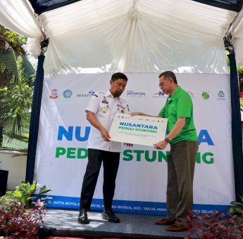 Pjs Wali Kota Arwin Azis Resmikan Program CSR Nusantara Peduli Stunting di Puskesmas Kaluku Bodoa