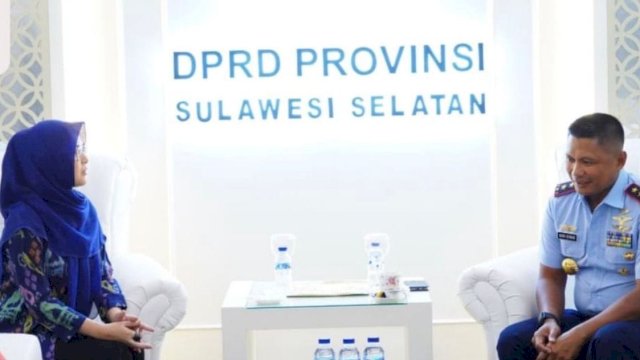 Ketua DPRD Sulsel Andi Rachmatika Dewi menerima kunjungan silaturhami Pangkoopsud II Marsekal Muda TNI Dr. Budhi Achmadi., M.Sc.