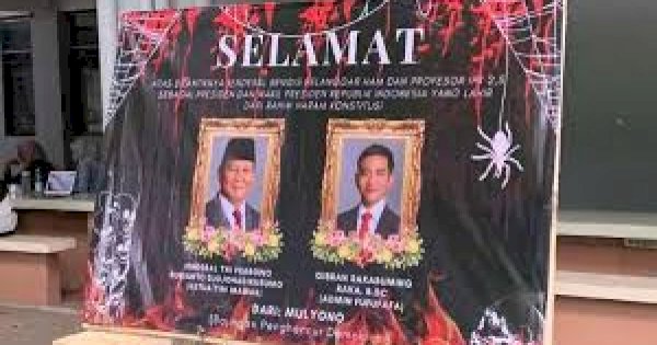 Nekat Bikin Karangan Bunga Mulyono & Tulis Fufufafa Untuk Prabowo-Gibran, BEM FISIP Unair Dibekukan