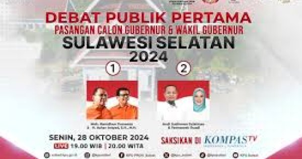 KPU Gelar Debat Perdana Cagub-Cawagub Sulsel, Berikut Tema dan 7 Nama Panelis