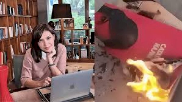 Buku Najwa Shihab Dibakar.(F_INT)