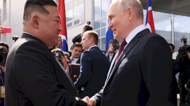 Vladimir Putin dan Kmi Jong Un.(F-INT)