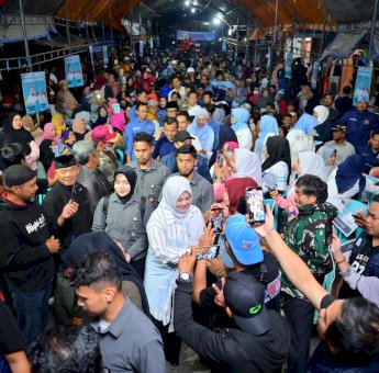 Fatmawati Disambut Meriah di Pasar Sentral Sudu, Warga Enrekang Serukan Dukung Nomor 2