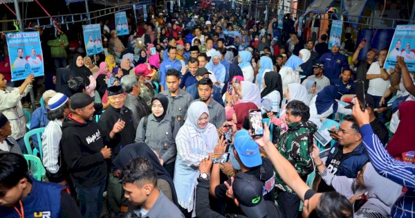 Fatmawati Disambut Meriah di Pasar Sentral Sudu, Warga Enrekang Serukan Dukung Nomor 2