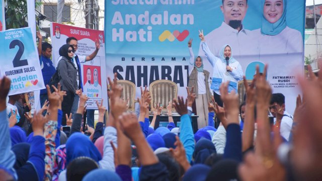 Ribuan Warga di Makassar Deklarasikan Dukungan ke Fatmawati Rusdi