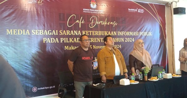 Cafe Demokrasi KPU Sulsel, Bahas Keterbukaan Informasi Publik di Pilkada Serentak 2024
