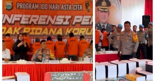 Polda Sulsel Ungkap 31 Kasus Korupsi dengan 21 Tersangka, Uang Rp 2 Miliar-14 Mobil dan 10 Truk Disita