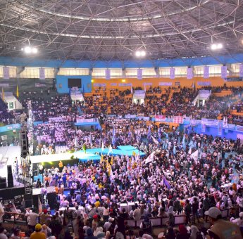 GOR Sudiang Jadi Lautan Manusia Pendukung Andalan Hati Hadapi Pilgub Sulsel