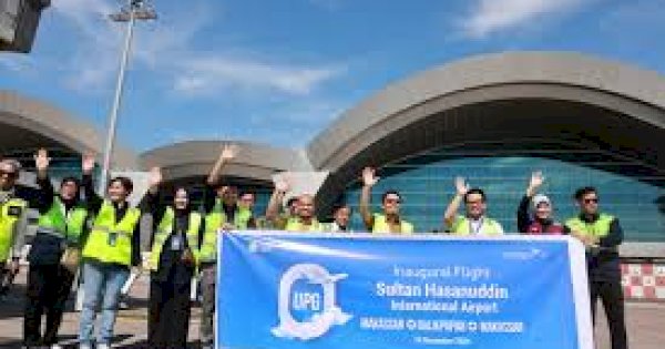 Pj Sekda Makassar Irwan Adnan Hadiri Peresmian Penerbangan Baru Garuda Indonesia Makassar-Balikpapan