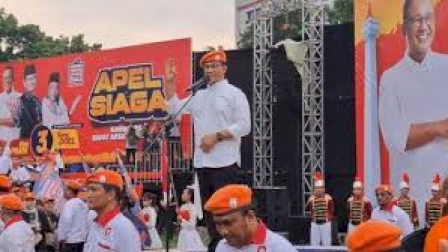 Anies di Apel Siaga Pramono-Rano.(F-INT)