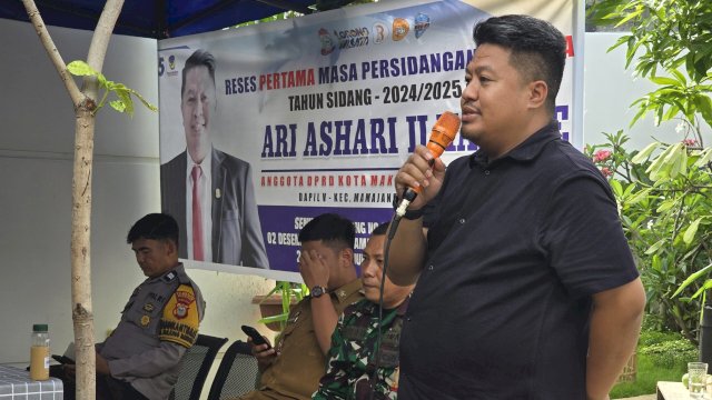 Ketua Komisi D DPRD Makassar Ari Ashari Ilham saat Reses di Tanjung.