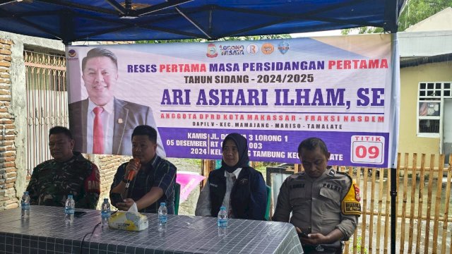 Ketua Fraksi NasDem Ari Ashari Ilham saat Reses di Dapilnya.