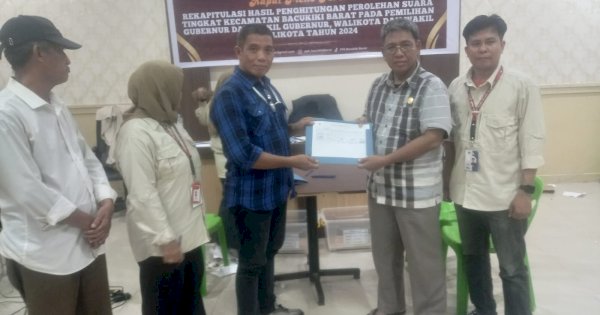 Rekapitulasi KPU, TSM-MO Unggul dengan 43,12 Persen Suara