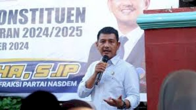 Wakil Ketua Komisi D DPRD Sulsel, Andi Aan Nugraha saat Reses di Lanrisang.