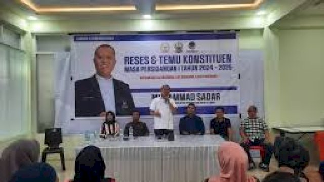 Ketua Fraksi NasDem Sulsel, Muhamamd Sadar, saat Reses di Parepare.