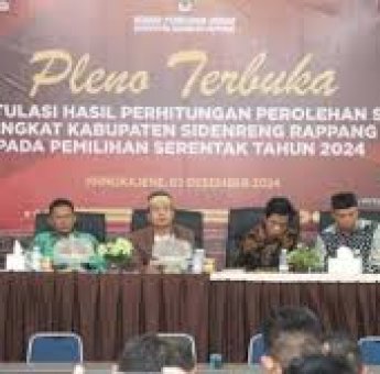 Rekapitulasi Pilkada Sidrap Selesai, SAR-Kanaah Dinyatakan Menang dengan 113.390 Suara