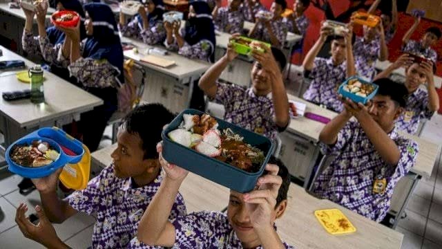 Ilustrasi Makan Bergizi Gratis dari Pemerintah.(F-INT)