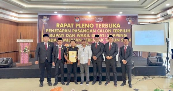 Tok! KPU Soppeng Tetapkan Suwardi-Selle Sebagai Bupati dan Wakil Bupati Terpilih 2025-2030