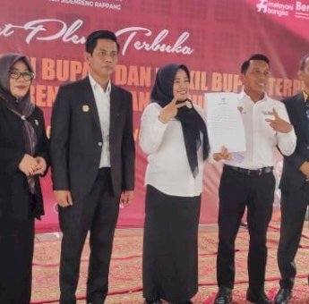 Syaharuddin Alrif-Nurkana&rsquo;ah Resmi Ditetapkan Jadi Bupati dan Wakil Bupati Sidrap Terpilih Periode 2025-2030