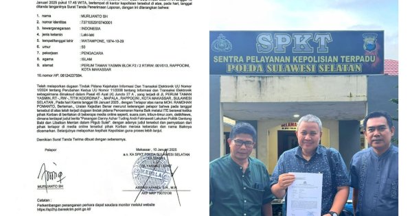 Kuasa Hukum Andalan Hati Laporkan Danny-Arsyad ke Polda Sulsel