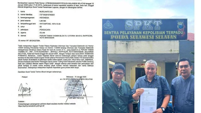 Tim Hukum dan Advokasi Andalan Hati yang diwakili oleh Ketua Murlianto dan Wakil Ketua Syamsuddin Nur