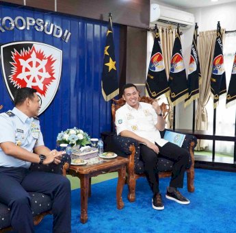 Bupati Pangkep Yusran Kunker ke Markas KOOPSUD, Bahas Transportasi Udara