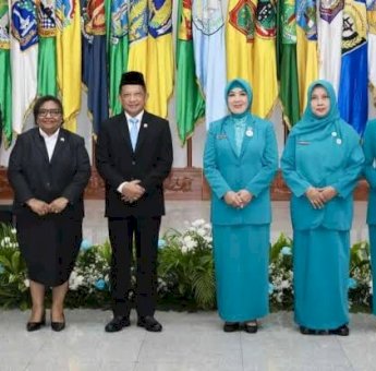 Andi Indriaty Syaiful Resmi Dilantik sebagai Pj Ketua Tim Penggerak PKK dan Ketua Pembina Posyandu Sulsel