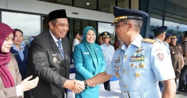 Bupati Chaidir Syam Bersama Forkopimda Maros Hadiri Sertijab Komandan Lanud Sultan Hasanuddin