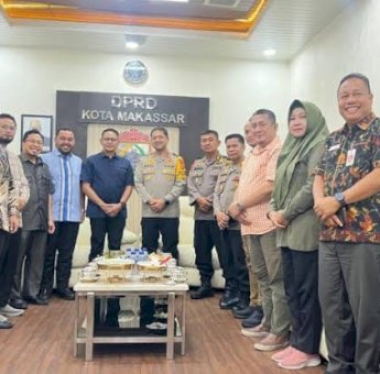 Terima Kunjugan Kapolrestabes Makassar, Ketua DPRD Supratman siap Bersinergi Demi Keamanan Masyarakat
