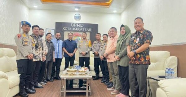 Terima Kunjugan Kapolrestabes Makassar, Ketua DPRD Supratman siap Bersinergi Demi Keamanan Masyarakat