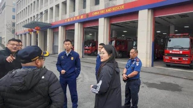 Damkarmat Makassar Kunjungan ke China.