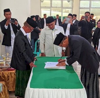 Jadi Mitra Strategis, Syaharuddin Alrif-Nurkana&rsquo;ah Kompak Hadiri Pelantikan Pengurus MUI Sidrap 2024-2029