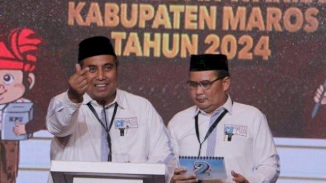 Pasangan Chaidir Syam-Moetazim Ditetapkan jadi Pemenang di Pilbup Maros.