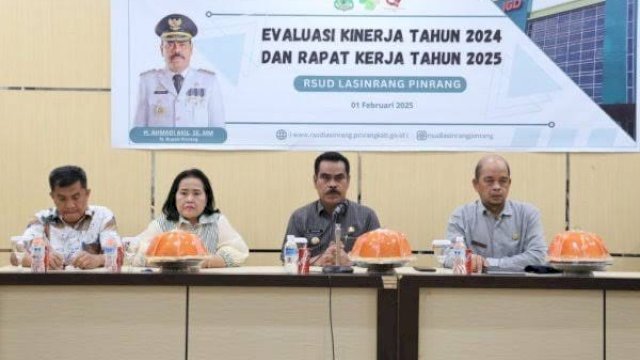 Pj Bupati Pinrang, Ahmad Akil, Hadiri Rapat Kerja RSUD Lasinrang.