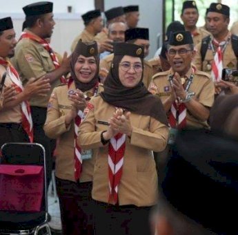 Selamat! Husniah Talenrang Jabat Ketua Kwarcab Gowa Masa Bakti 2024-2029