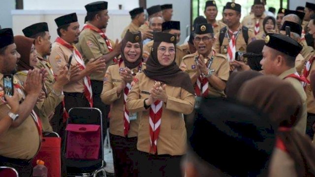 Bupati Gowa Terpilih, Siti Husniah Talenrang Dikukuhkan sebagai Ketua Kwarcab Gowa.