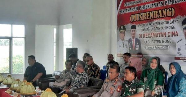 Musrenbang RKPD Bone Tahun 2026 di Kecamatan Cina Dihadiri Asisten Pemkab Bone