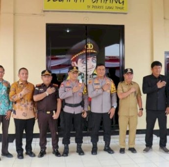 Bupati Lutim Terpilih Ibas Sambut Kapolda Sulsel di Mapolres Lutim