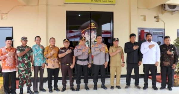 Bupati Lutim Terpilih Ibas Sambut Kapolda Sulsel di Mapolres Lutim