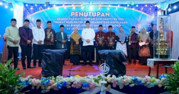 Bupati Pangkep Yusran Lalogau Tutup STQH ke-30 tahun 2025: Kami Bangga