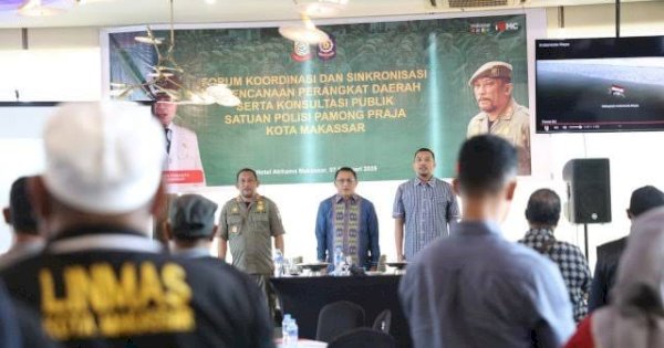 Buka Forum Koordinasi dan Sinkronisasi Satpol PP Kota Makassar, Muh. Yasir Tekankan Optimalisasi Penegakan Perda