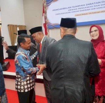 Bupati Bone Terpilih Andi Asman Hadiri Pelantikan Dewan Pengawas dan Direktur Perumda Air Minum