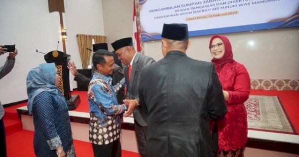 Bupati Bone Terpilih Andi Asman Hadiri Pelantikan Dewan Pengawas dan Direktur Perumda Air Minum