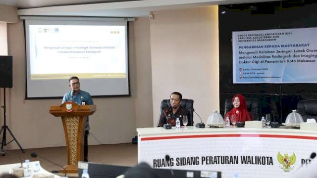 Pj Sekda Makassar Buka Sosialisasi Radiologi Kedokteran Gigi.