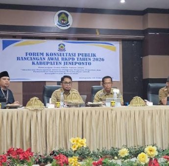 Pemkab Jeneponto Gelar Forum Konsultasi Publik Rancangan Awal RKPD 2026