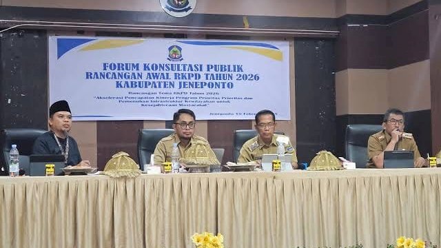 Pemkab Jeneponto Gelar Forum Konsultasi Publik Rancangan Awal RKPD 2026.