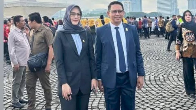 Ketua DPRD Makassar Supratman dan Ketua DPRD Sulsel Rachmatikan Dewi.