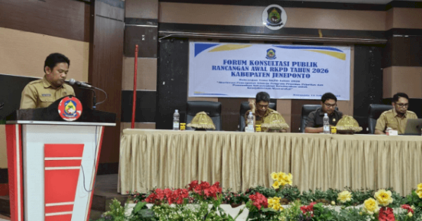 Sekda Arifin Nur Buka Forum Konsultasi Publik RKPD Jeneponto Tahun 2026