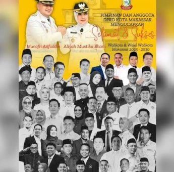 DPRD Ucapkan Selamat & Sukses Atas Pelantikan Appi-Aliyah sebagai Wali Kota dan Wakil Wali Kota Makassar